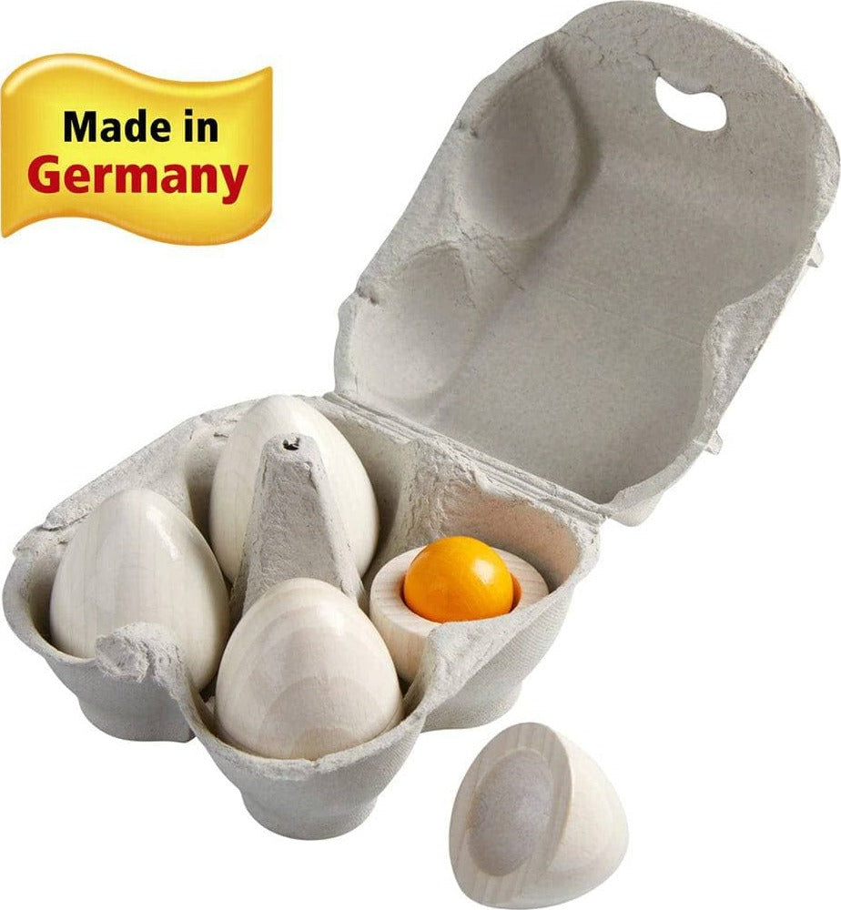 Wooden Eggs with Removable Yolk Play Food