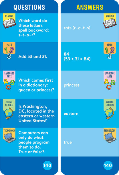 Brain Quest 1st Grade Smart Cards Revised 5th Edition