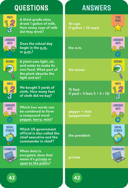Brain Quest 3rd Grade Smart Cards Revised 5th Edition