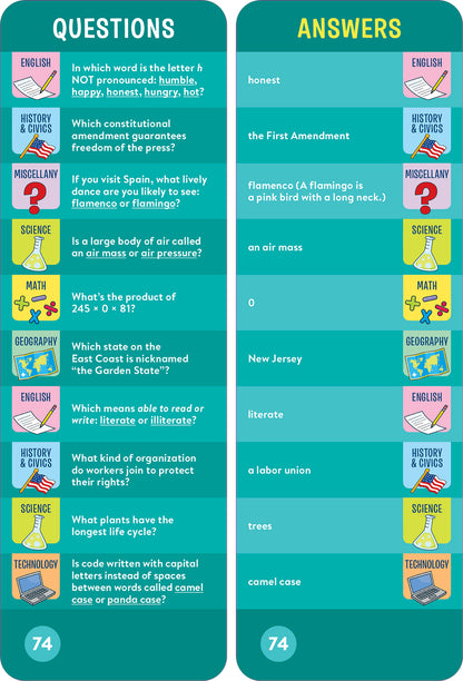 Brain Quest 5th Grade Smart Cards Revised 5th Edition