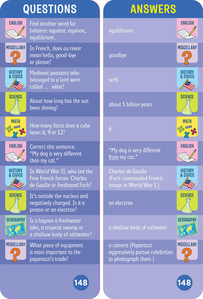 Brain Quest 7th Grade Smart Cards Revised 4th Edition