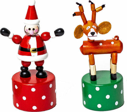 Push Puppet Santa and Reindeer (assorted)