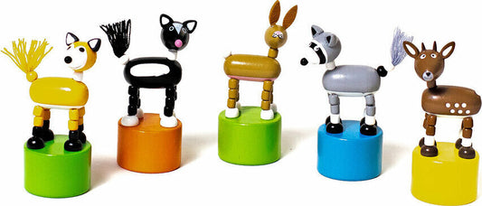 Woodland Animals Wooden Push Puppets (assorted)