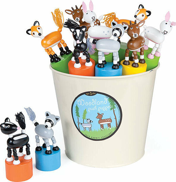 Woodland Animals Wooden Push Puppets (assorted)
