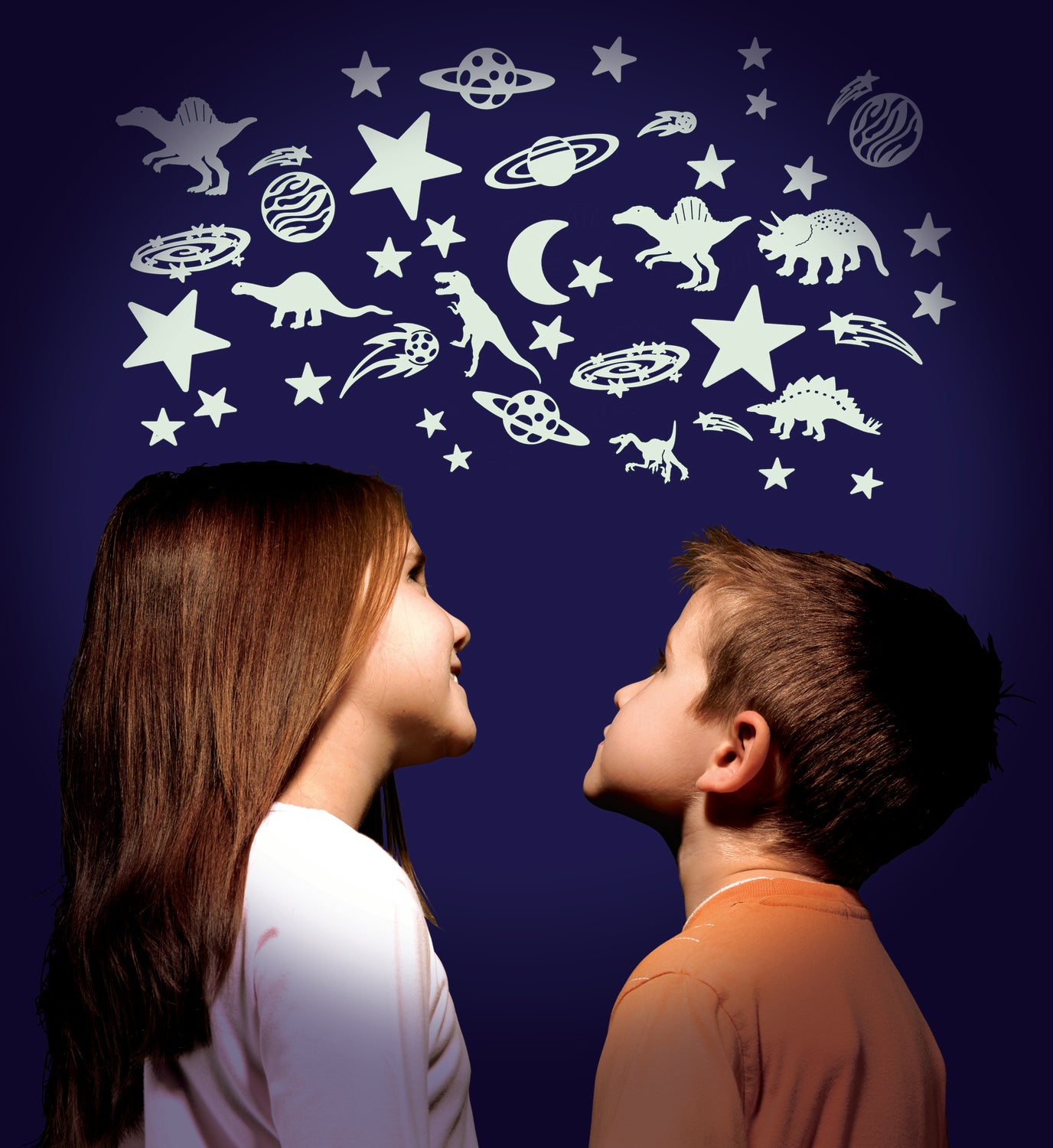 Cosmic Glow Moon & Stars