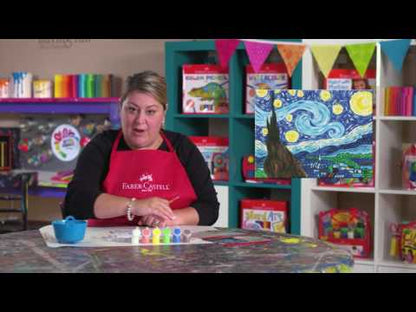 Faber-Castell Paint by Number Museum Series-The Starry Night Art Set for Men and Women