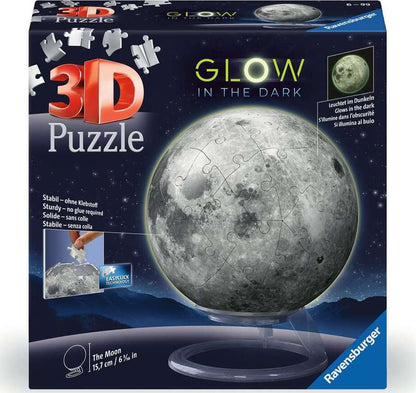 3D Puzzle Ball Glow-in-the-Dark "The Moon" - 72 Pieces