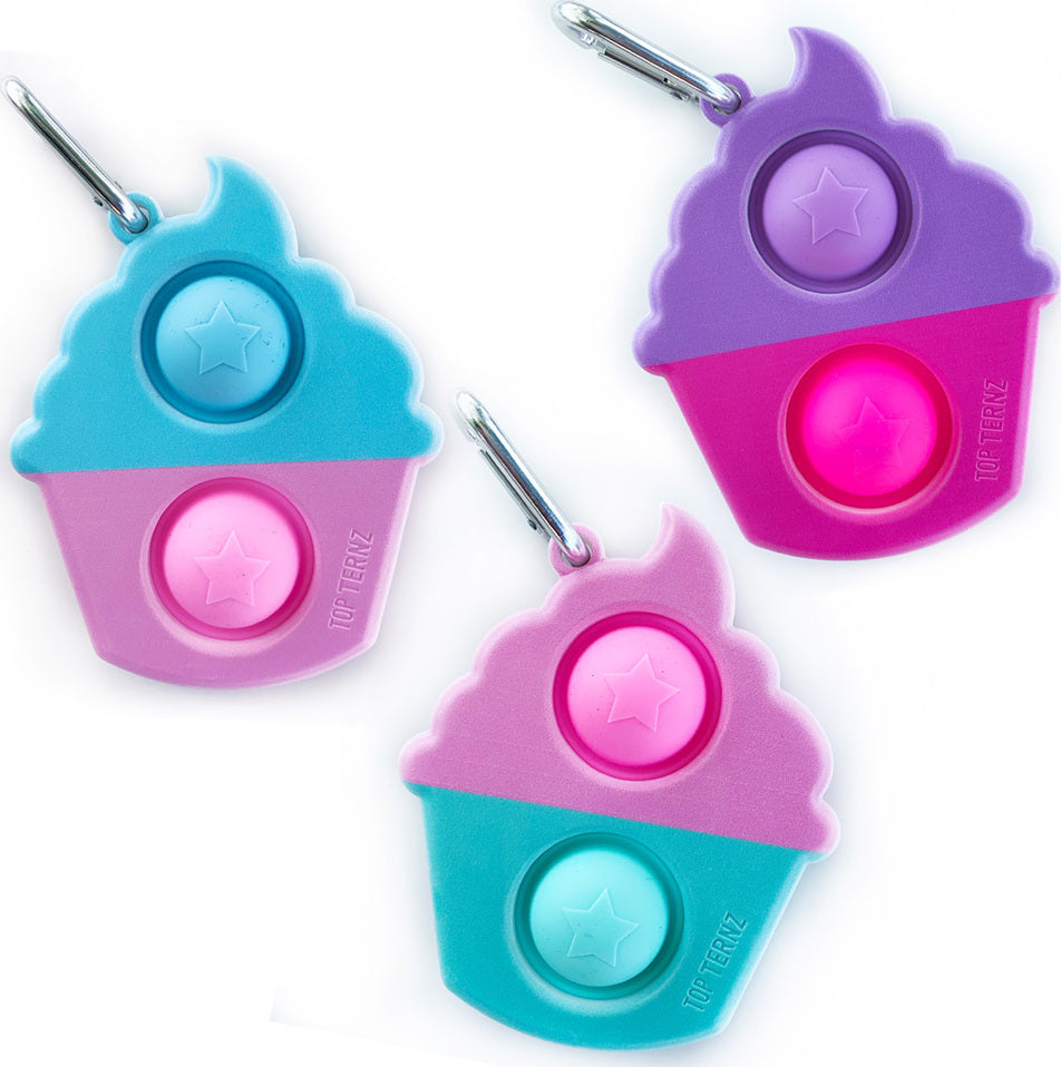 OMG Mega Pop - Cupcake Keychain (Blue and Pink)